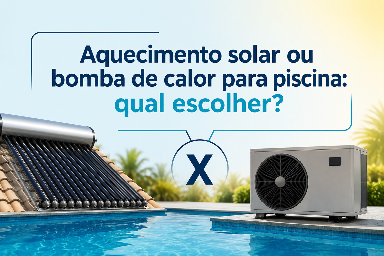Aquecimento solar ou bomba de calor para piscina: qual escolher?